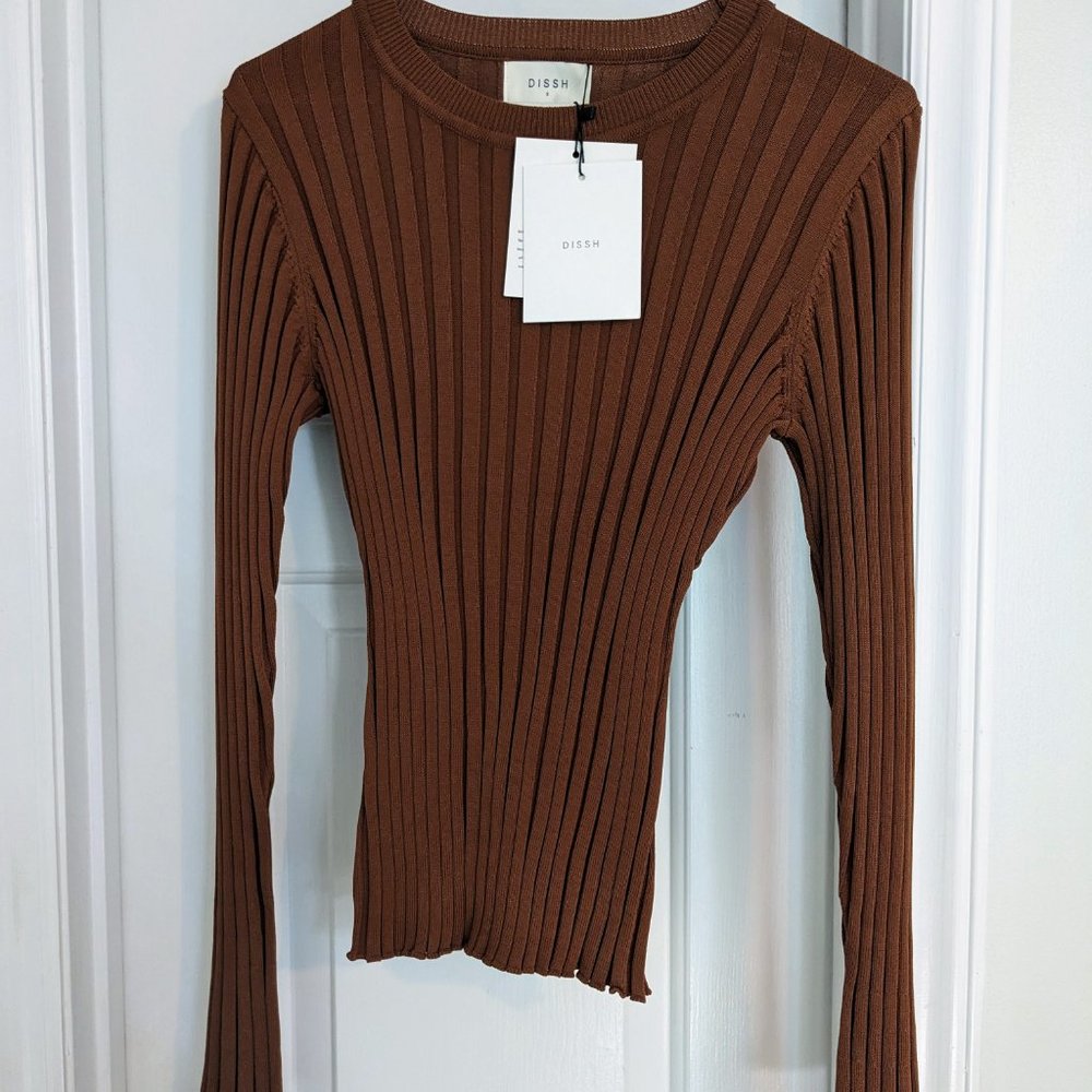 NWT DISSH Ada Long-sleeve Knit Top